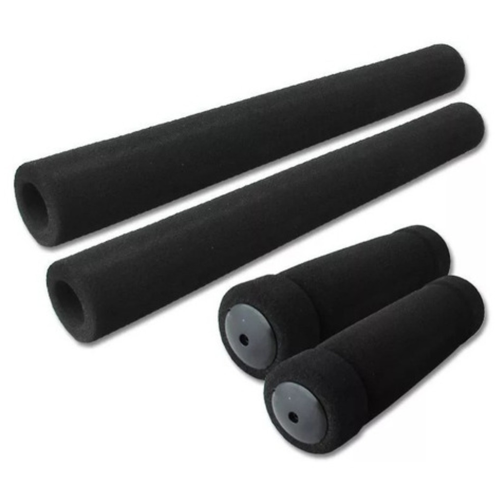 Manopla Beach Espuma P/Guidão Preto Tubete Bike Ou Moto