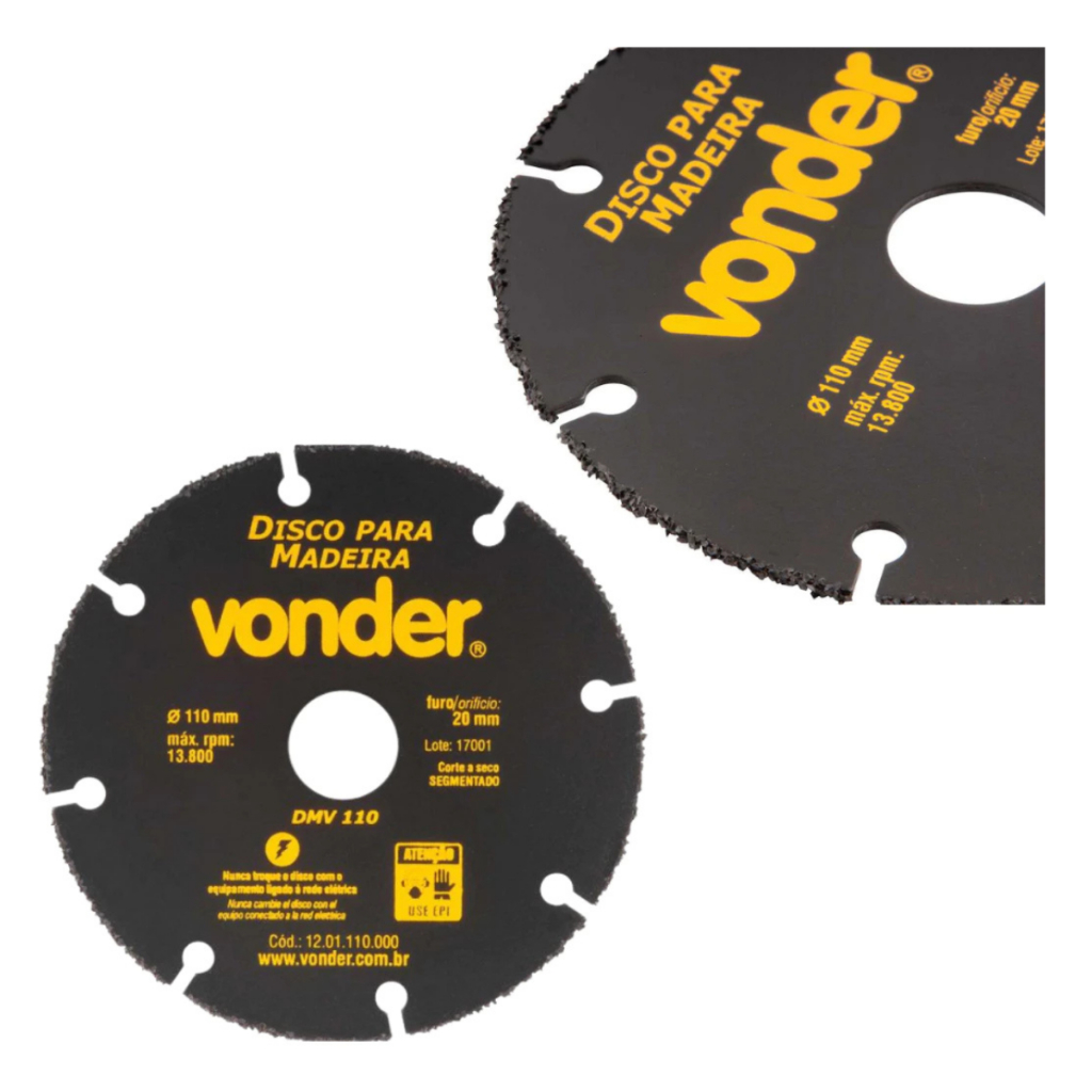 Disco Corte Para Madeira Pvc Mdf Piso Laminado 110mm Vonder