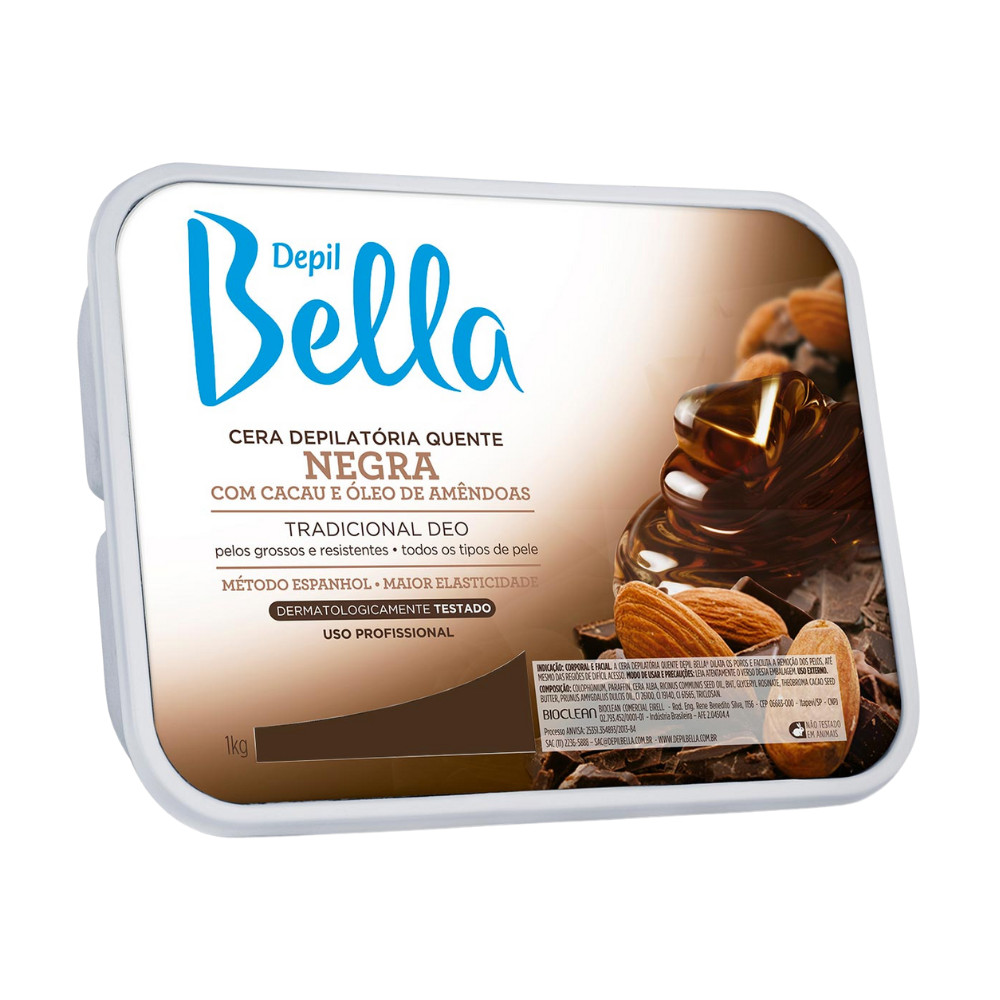 Cera Depilatória Quente Negra Barra Hidrata Depil Bella 1kg