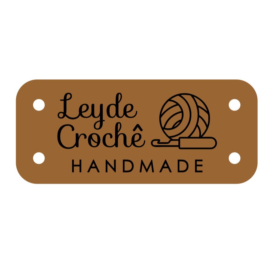 100 Etiquetas / TAG 3,5X1,5CM Personalizada em Couro Sintético