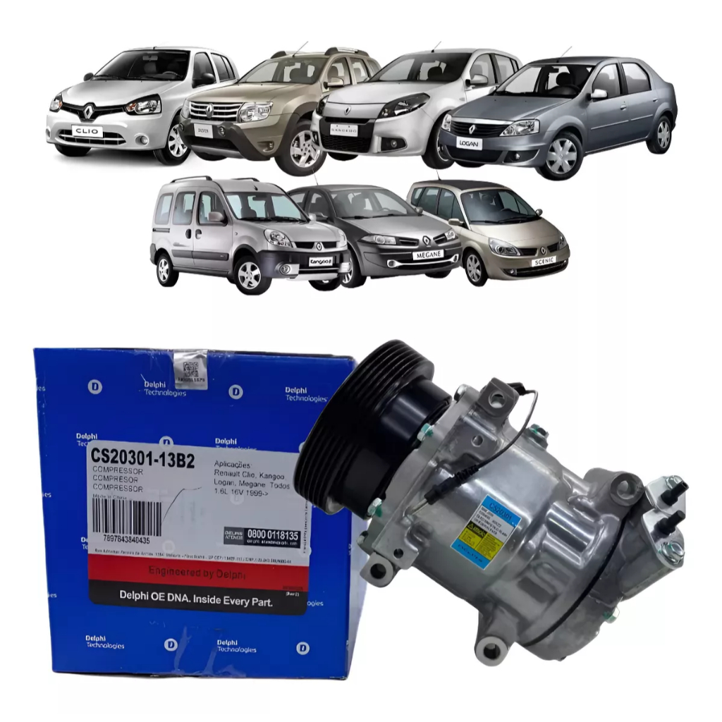 Compressor De Ar Sandero / Clio / Logan / Duster ORIGINAL DELPHI