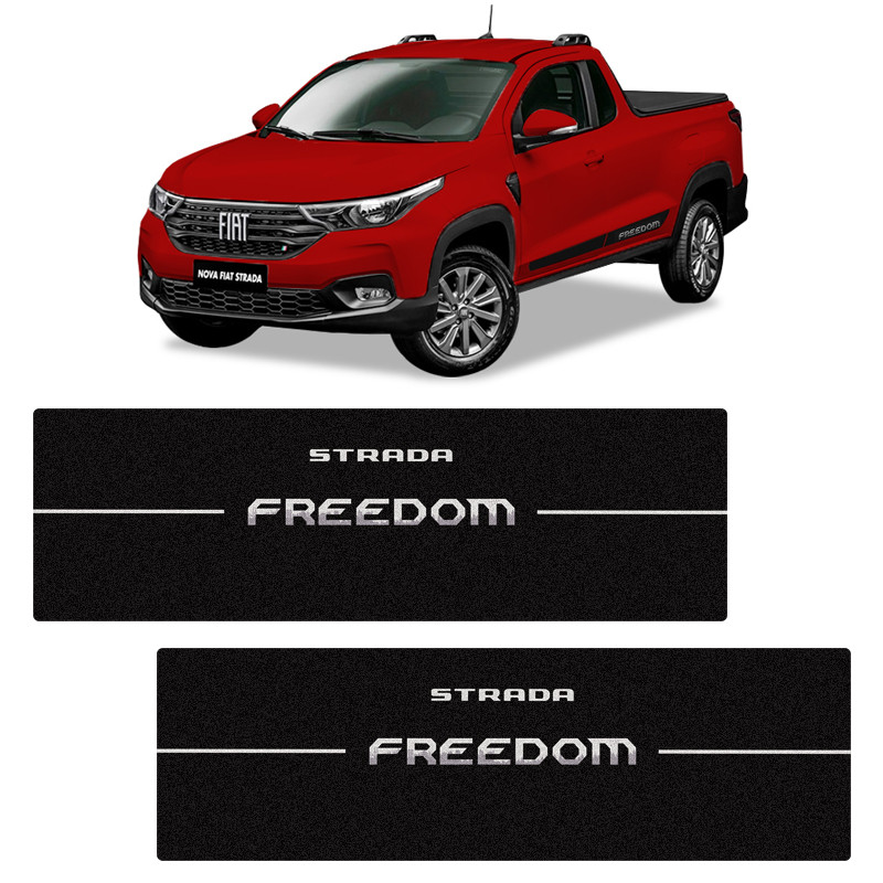 Kit Soleira Da Porta Strada Freedom 2020/2021 Adesivo Preto