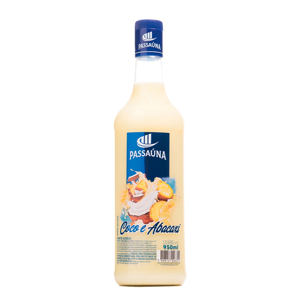Coco C/ Abacaxi Passauna Batida Pronta 970Ml
