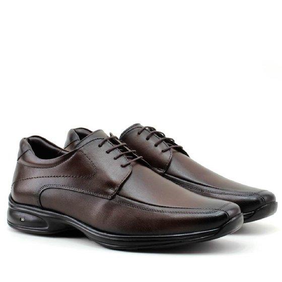 Sapato Masculino Jota Pe 3D Vision Couro Preto