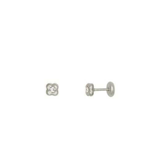 Brinco Florzinha com Zircônia Prata 925