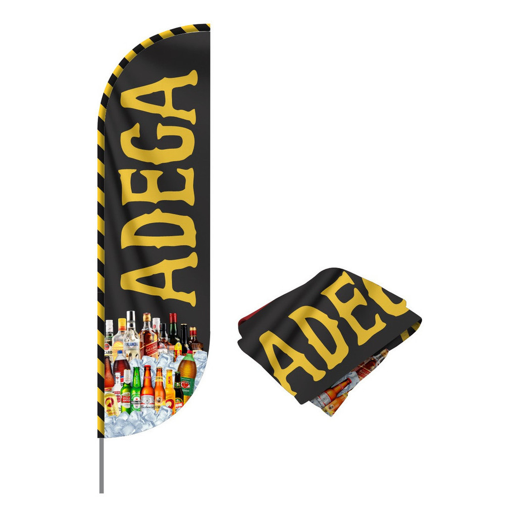 Wind Banner Bandeira Dupla Face 2m Adega Bebidas (tecido)