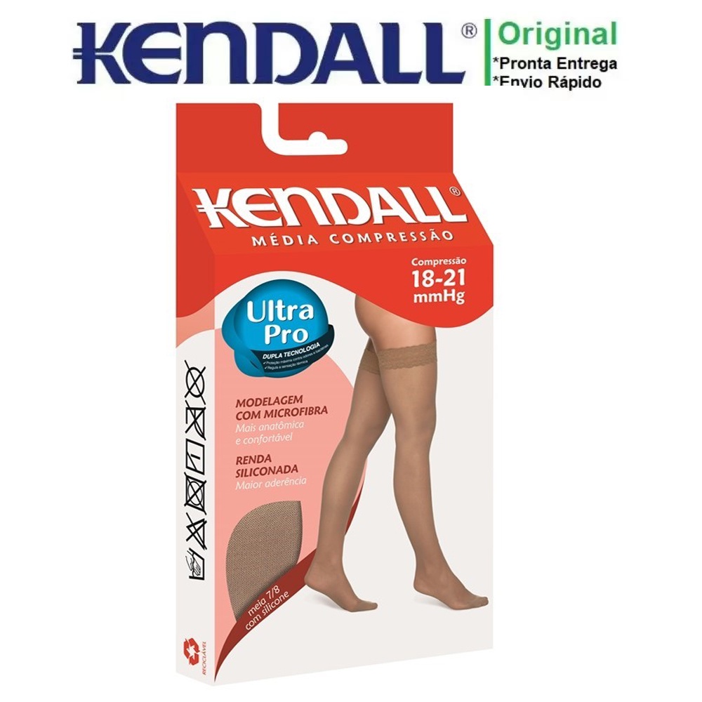 Meia de compressão Kendall Feminino 7/8 C/ Ponteira - 1612