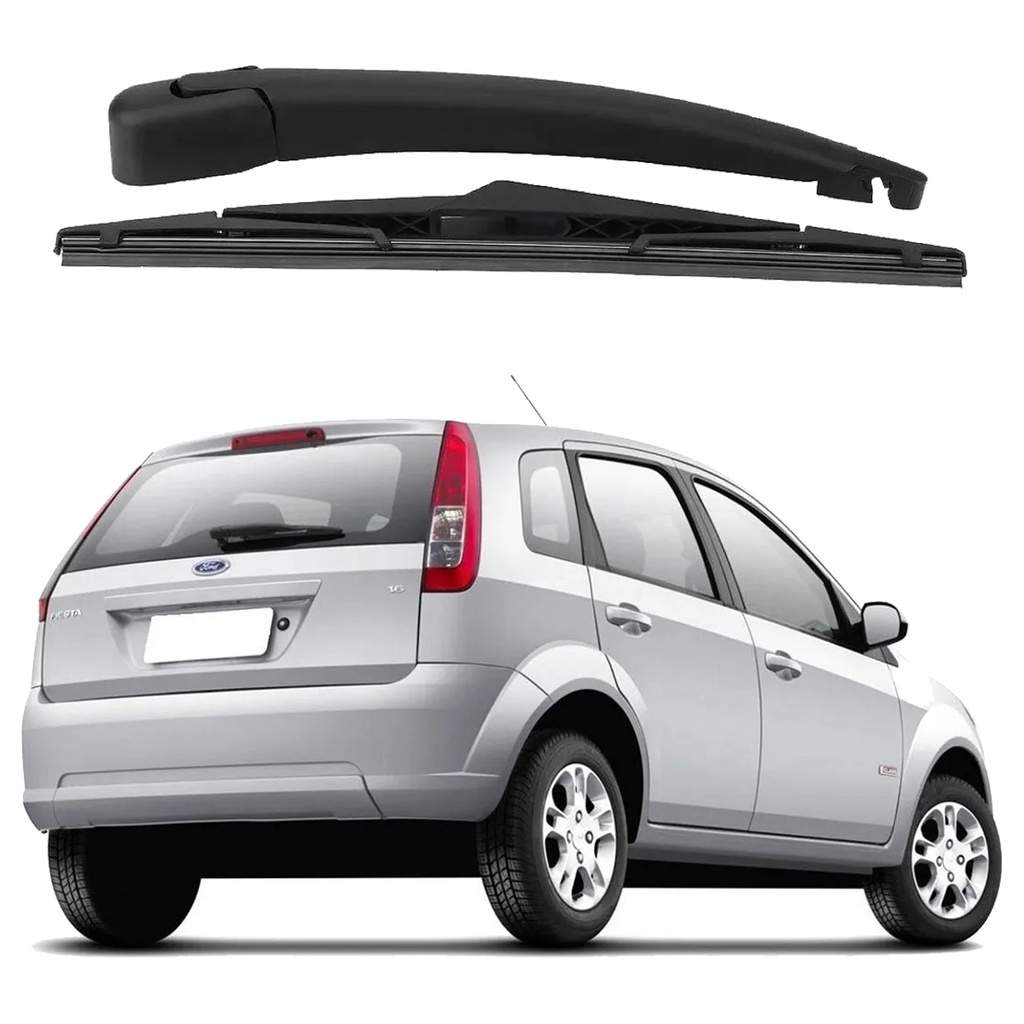 Braço do Limpador de Para-brisas traseiro + Palheta traseira P/ Ford Fiesta Rocam 41,5cm