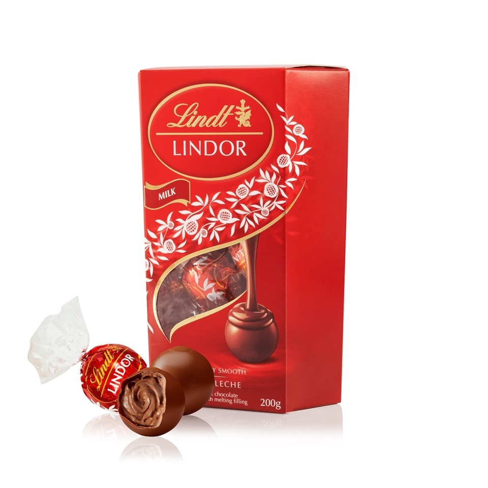Caixa de Bombons Lindt Lindor ao Leite 200g