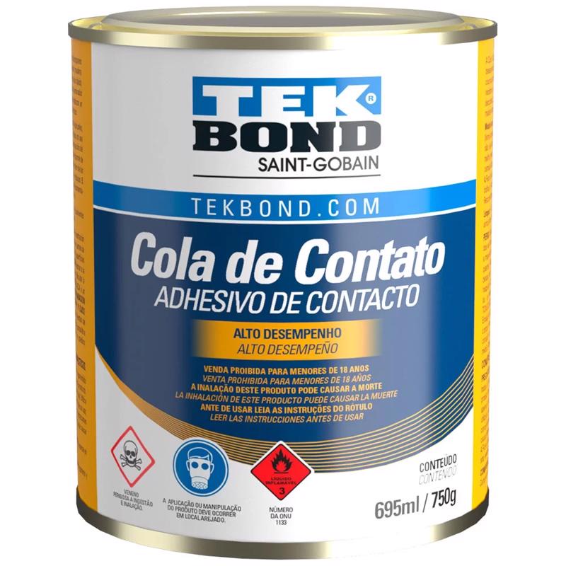 Adesivo Cola De Contato 750g 695ml De Uso Geral Fixar Pisos Trabalhos Artesanatos MDF Profissional
