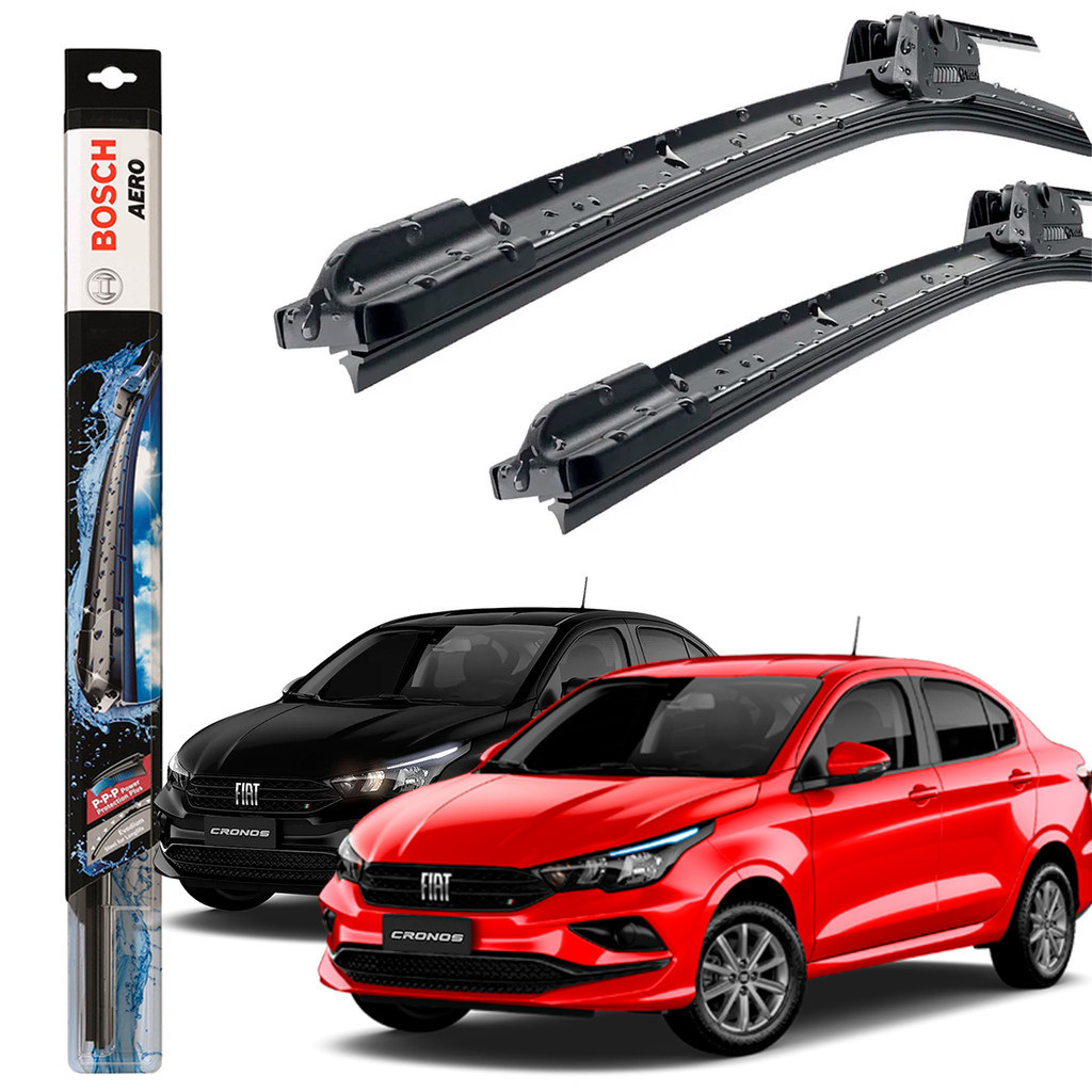 Jogo Kit Limpador Palheta Par Parabrisa Dianteiro Original Bosch Cronos 2018 A 2023
