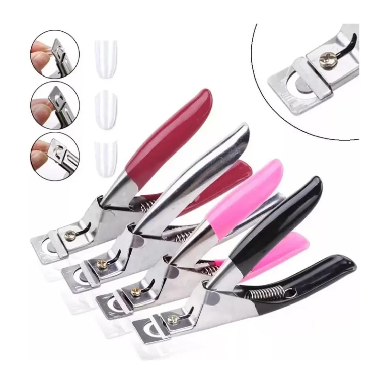 Alicate Cortador de Unha Postica e Tips Acrigel Alogamento Professional Para Unha Manicure
