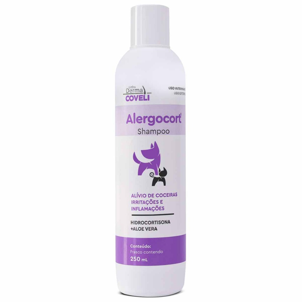 Alergocort Shampoo 250ml Coveli Alívio De Coceira Irritações