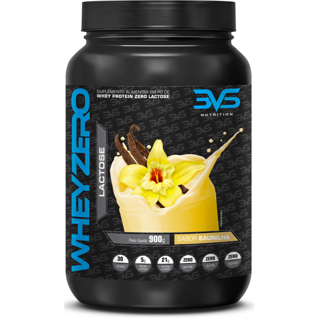 Whey Protein Zero Lactose 900g Fórmula Exclusiva Com 21g De Proteína Dose E Matéria Prima Importada