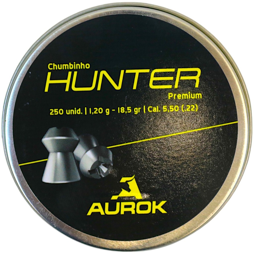 Chumbinho Aurok Premium Hunter 5.5mm (.22) - 250 Unidades