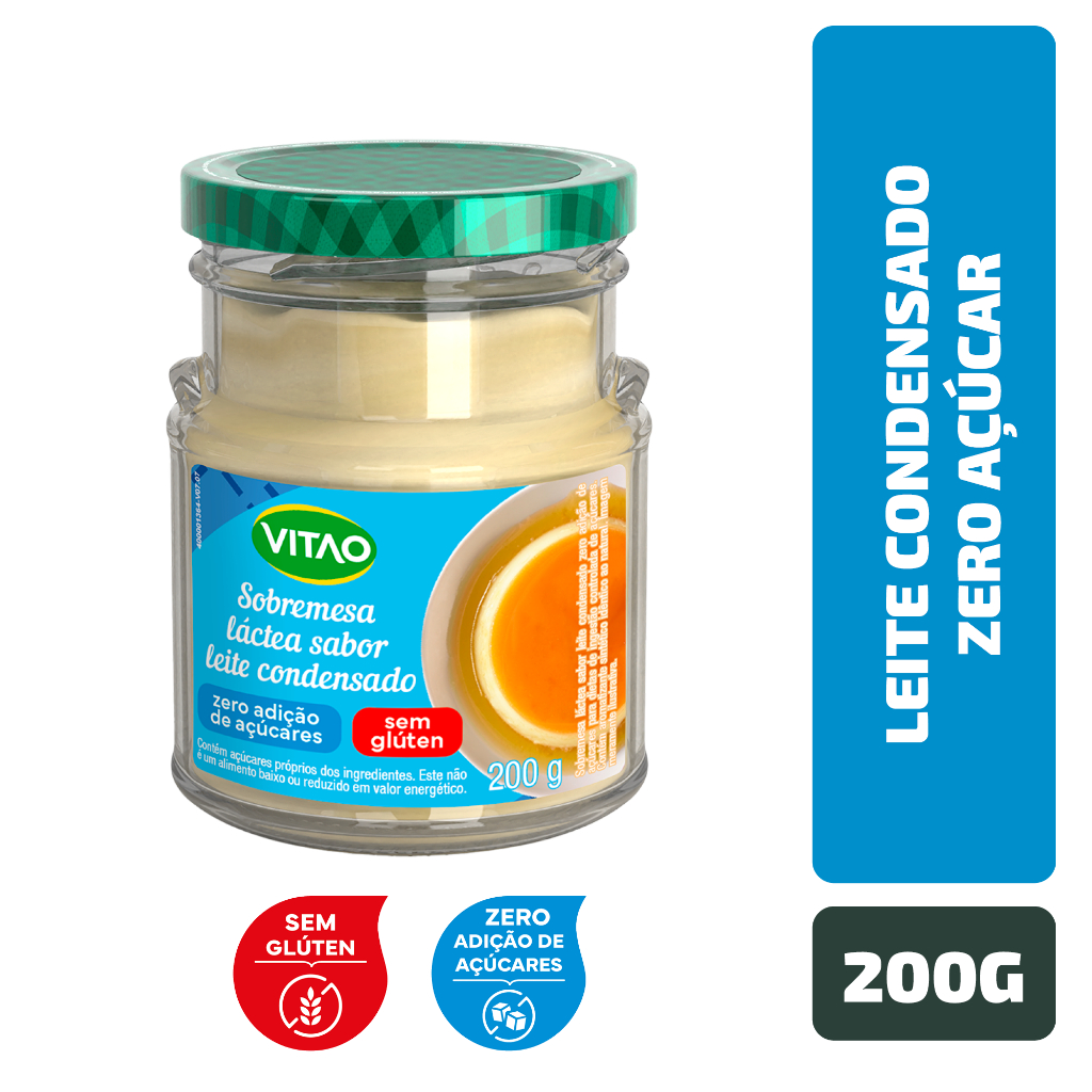 Leite Condensado Zero Açúcar Vitao 200 g