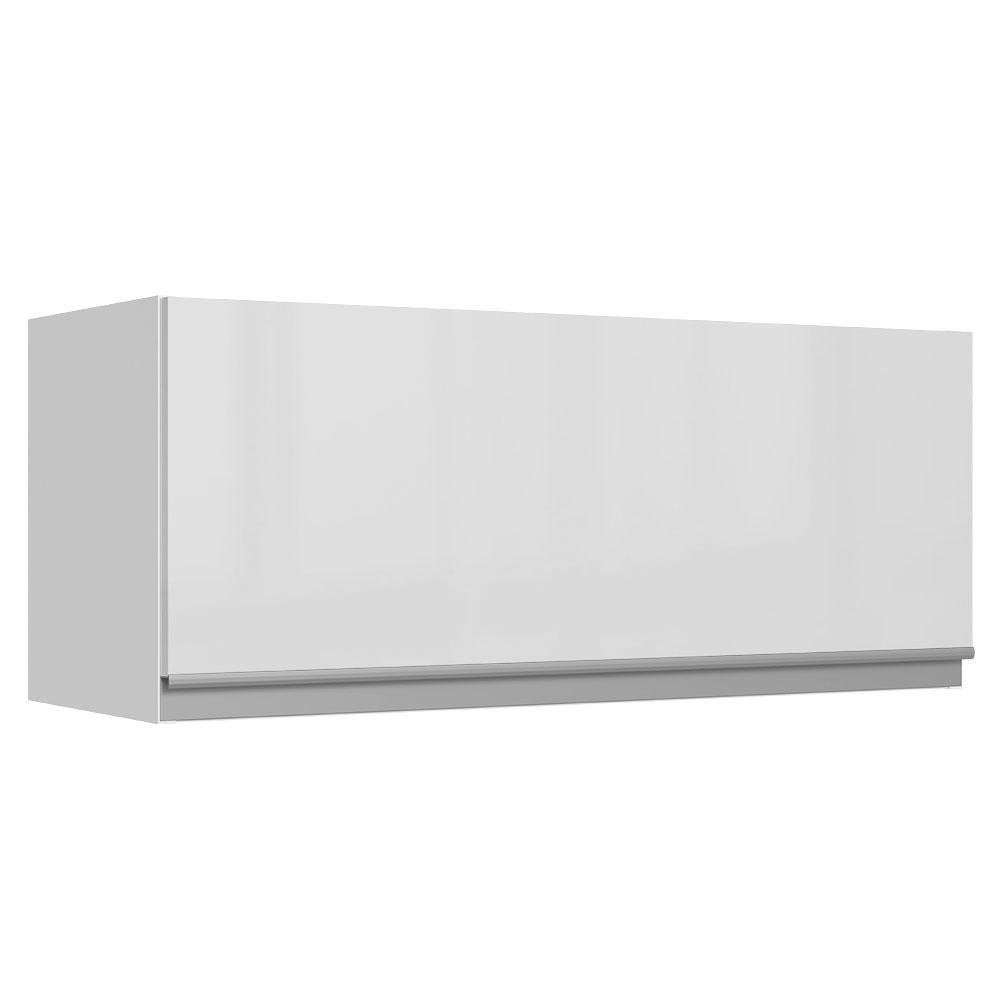 Armário De Cozinha Aéreo 100% MDF 80 cm Porta Branco Brilho Acordes Madesa