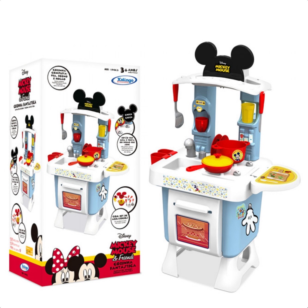 Cozinha Infantil Fantástica Mickey e Minnie Disney Xalingo - 1944.3