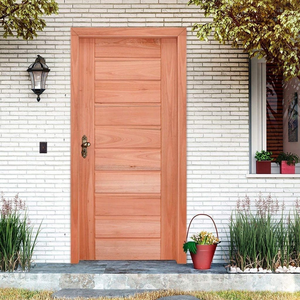 Porta de Madeira Folha 210cmx90cmx3cm Pe30 Esel 210cm x 90cm