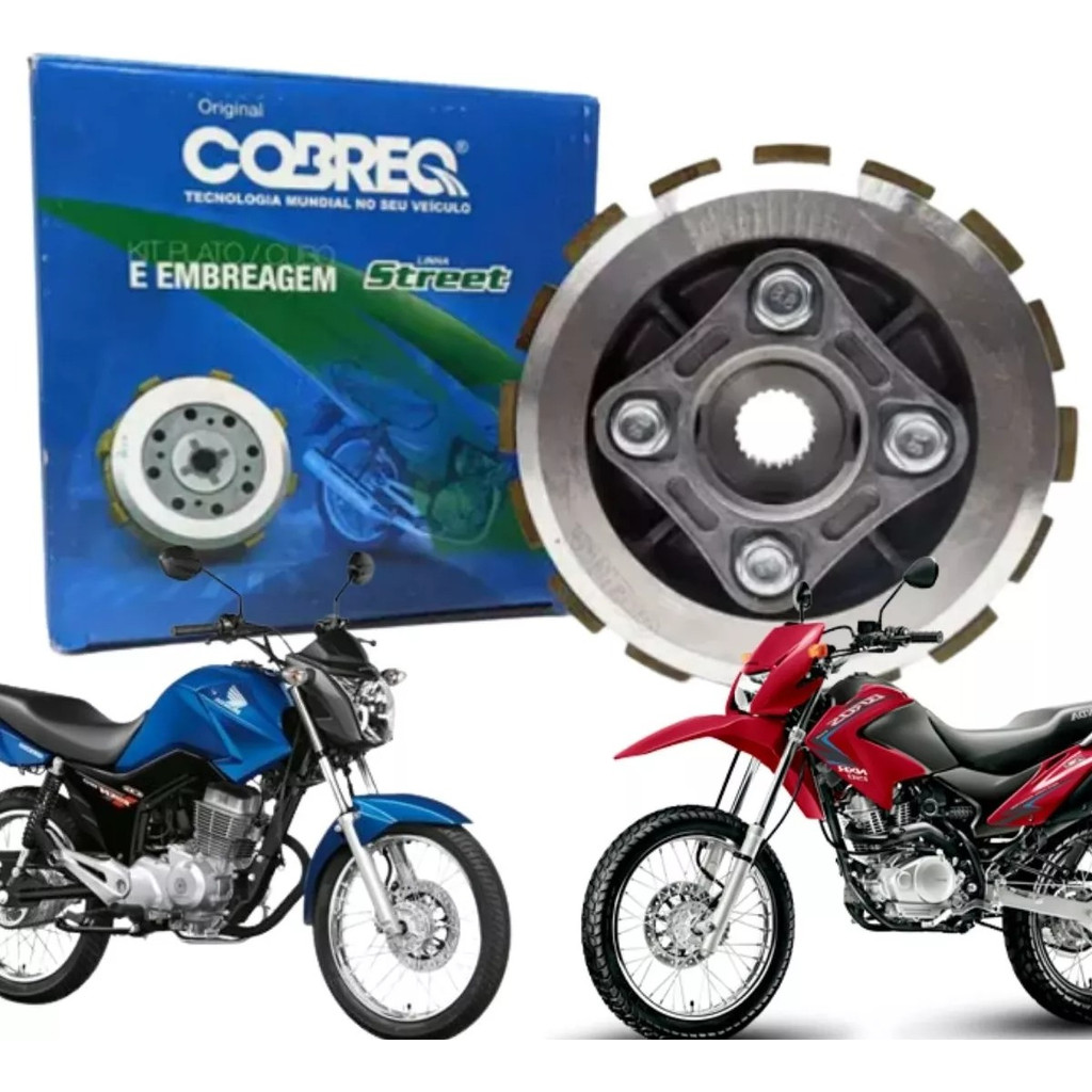 Kit Embreagem Completo Honda Cg Titan Fan 150 Bros 150 2004 à 2015 Original Cobreq