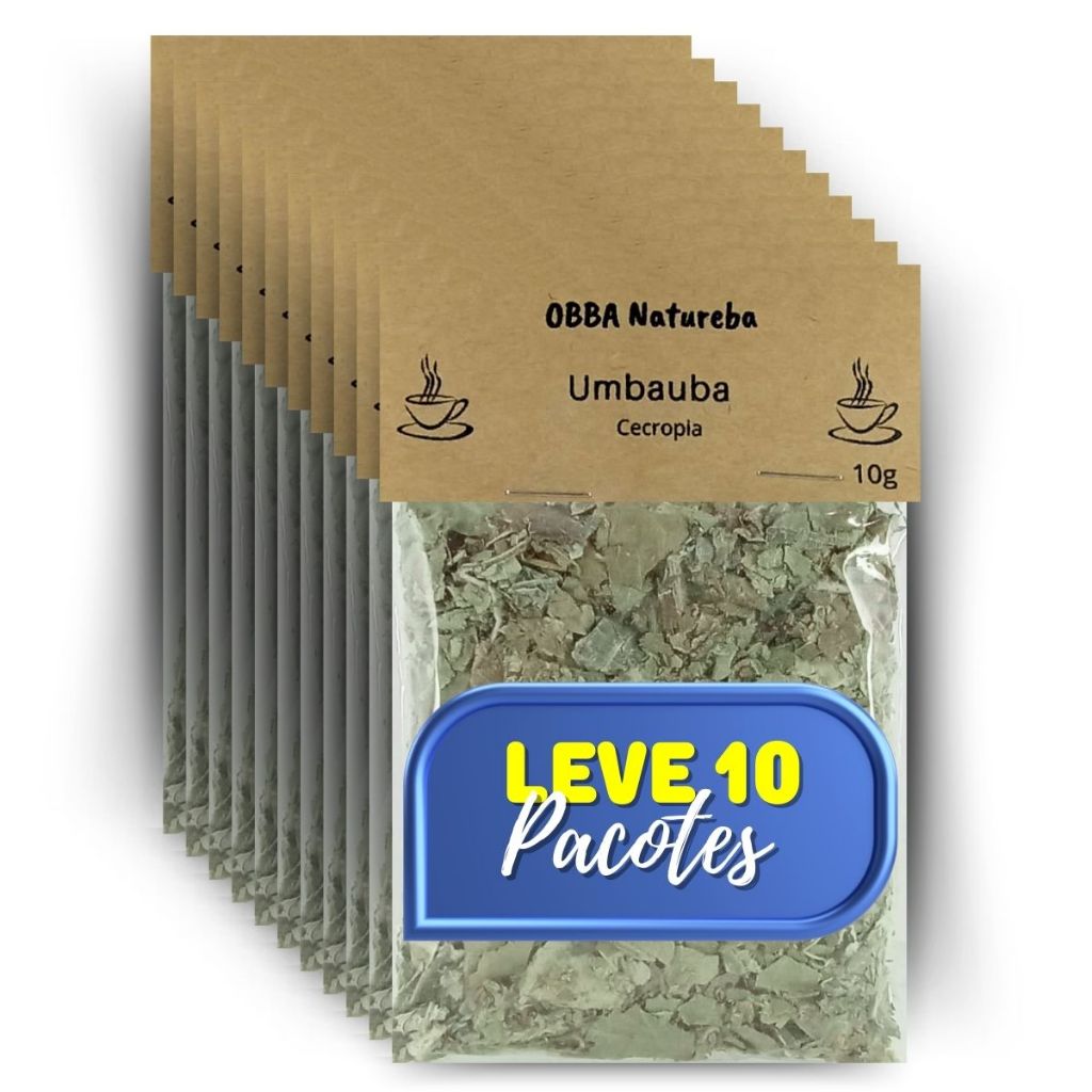 Kit 10 Chá de Embaúba-Legítimo Umbaúba Cecropia hololeuca