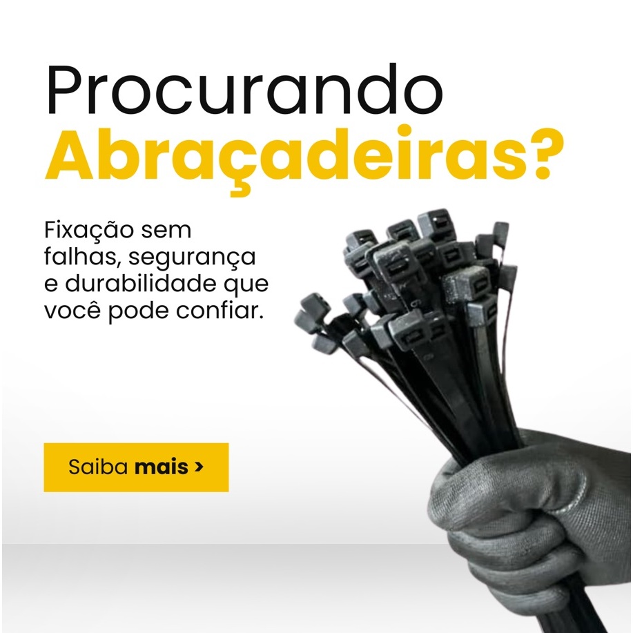 Kit 100pçs Abraçadeira Nylon  7,6x400mm 7,6x500mm Enforca Gato Lingua de Sogra hellerman