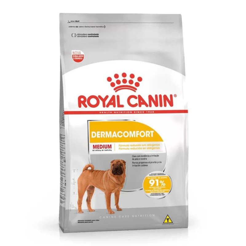 Ração Royal Canin Medium Dermaconfort Para Cães Adultos De Raças Médias 10,0kg