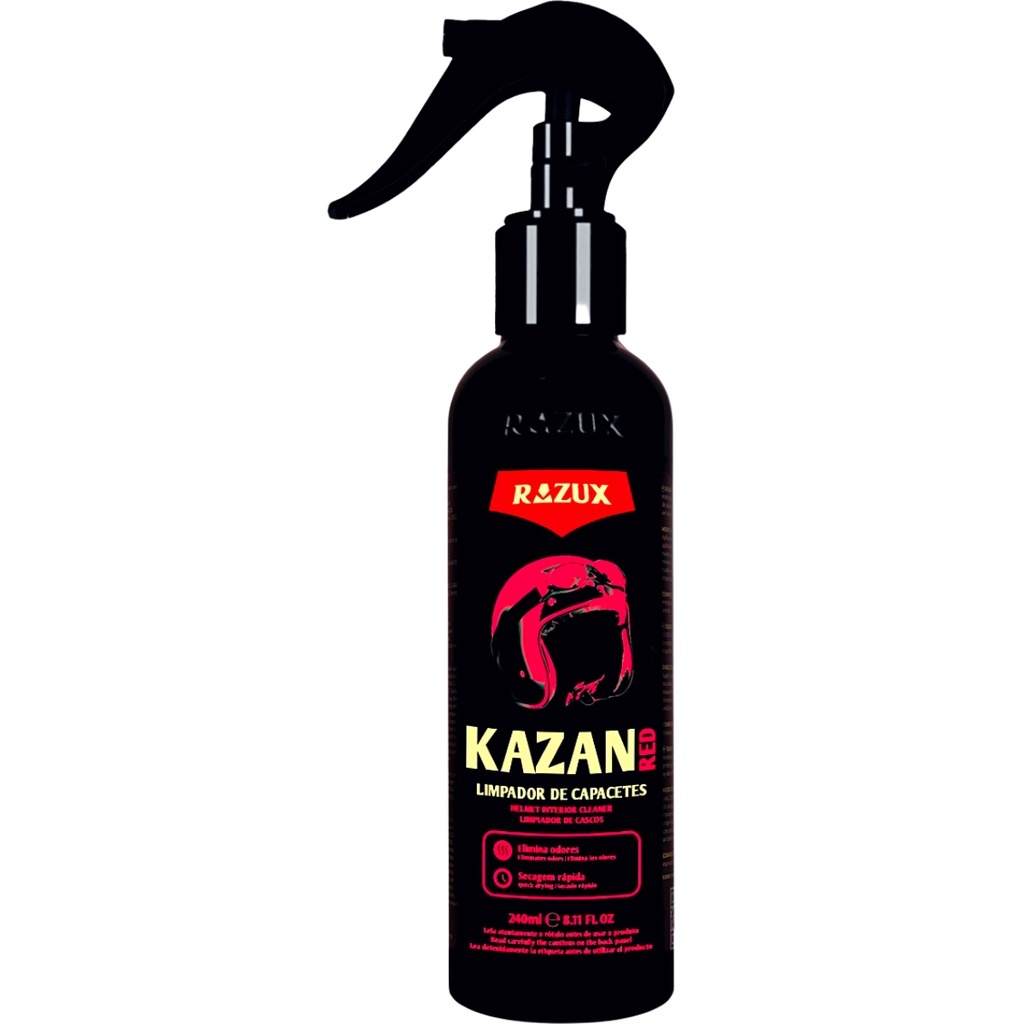 Limpa Capacete Desodorizador Elimina Odores Kazan Red Razux