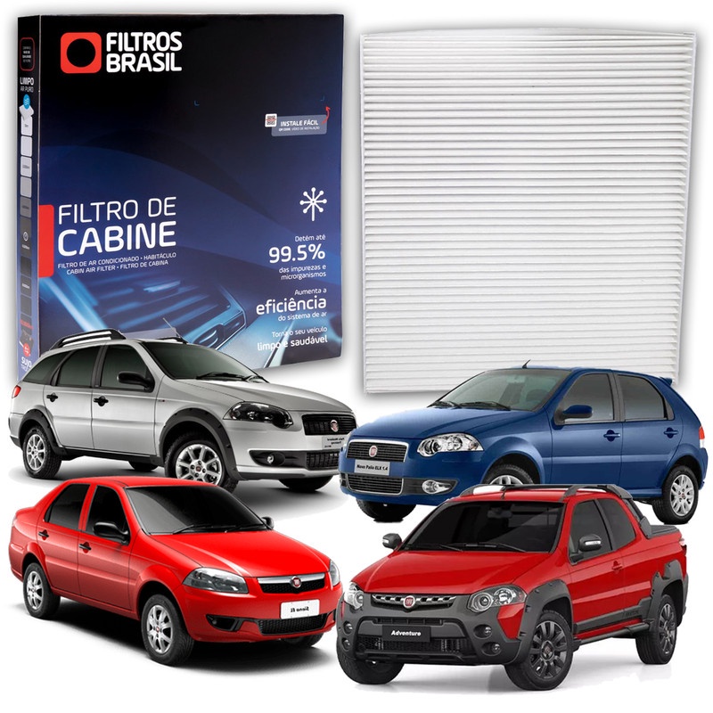 Filtro da Cabine Ar Condicionado pra para Carro Fiat Strada Fiat Siena Fiat Palio