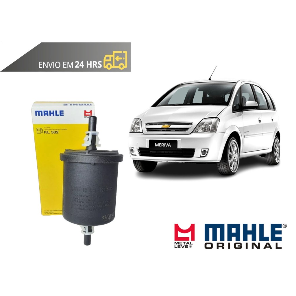Filtro de Combustível Meriva Todas de 2003 a 2012 Original Mahle Metal leve