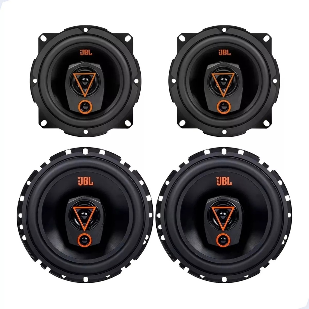 Kit 4 Alto Falantes JBL 6 e 5 Polegadas Multisystem 80w Rms 4 Ohms Triaxial 6TRMS80 e 5TRMS80