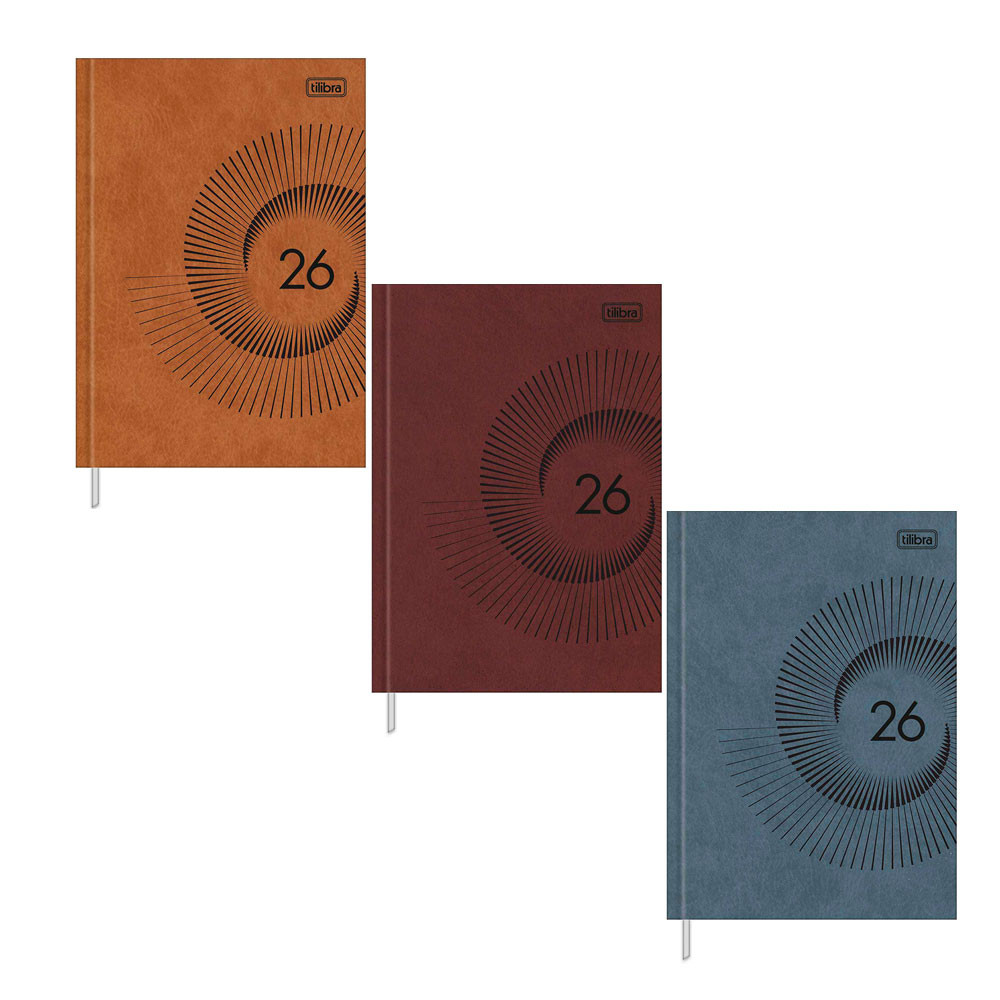 Agenda executiva costurada diária Prátika 205x145mm 2026 Tilibra