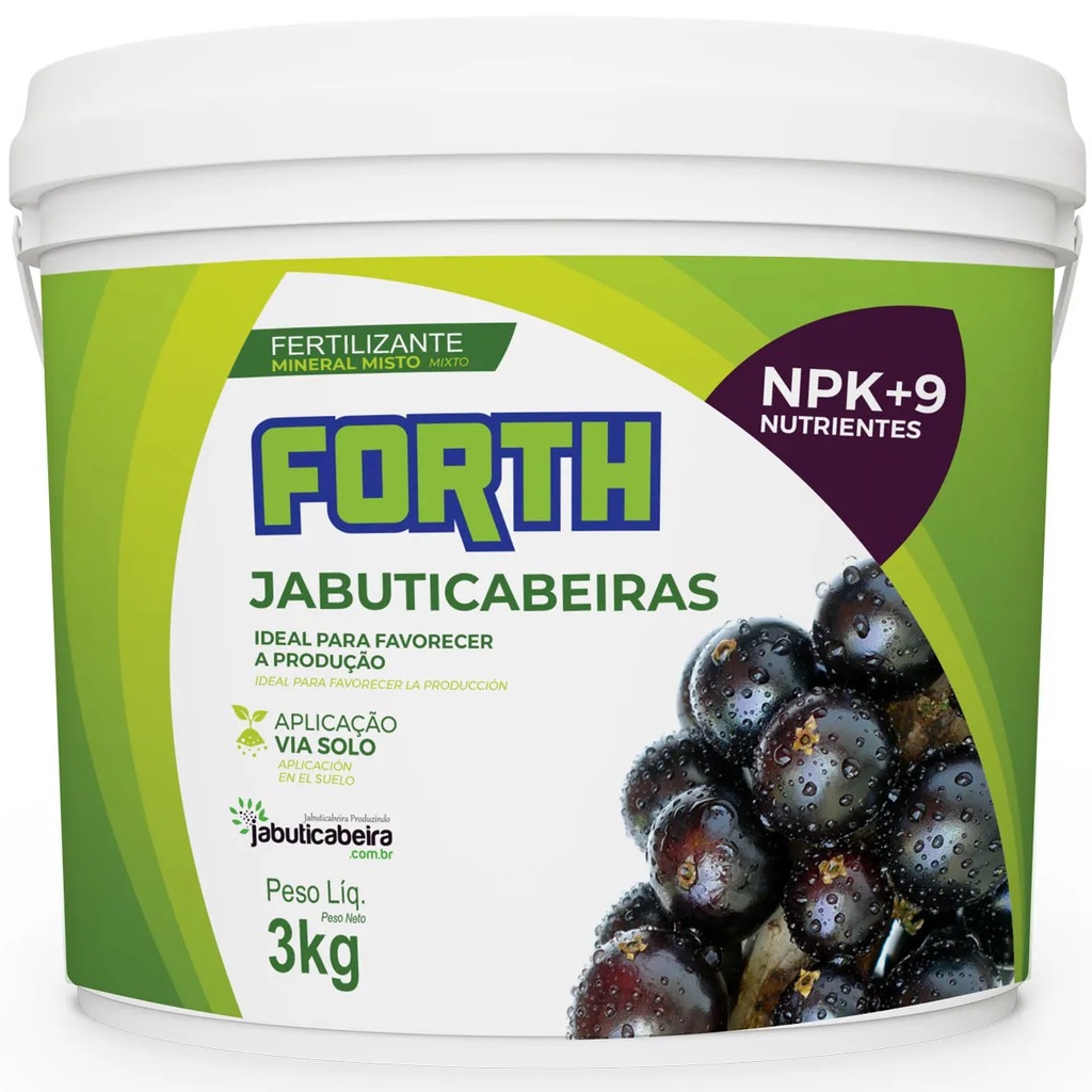 Fertilizante Forth Jabuticabeiras Balde 3kg Jabuticaba