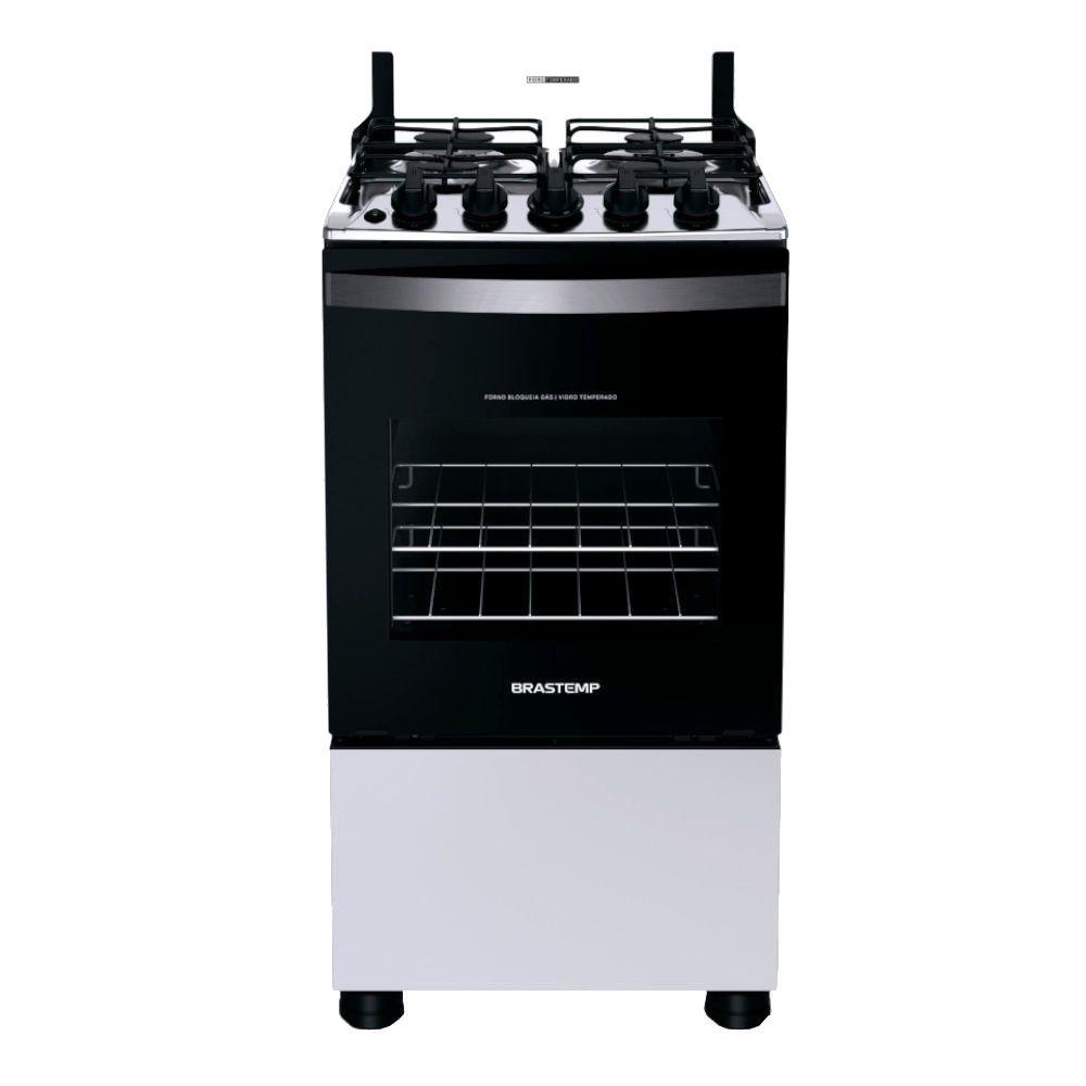 Fogão a Gás Brastemp BF04NAB/NBB Clean 4 Bocas Piso Acendimento Automático