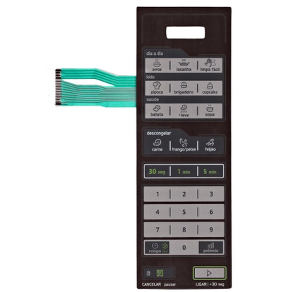 Membrana Teclado Para Microondas Midea Mtfe 41 Mtfe 42 Mtrs 41 Mtrs 42 Espelhada