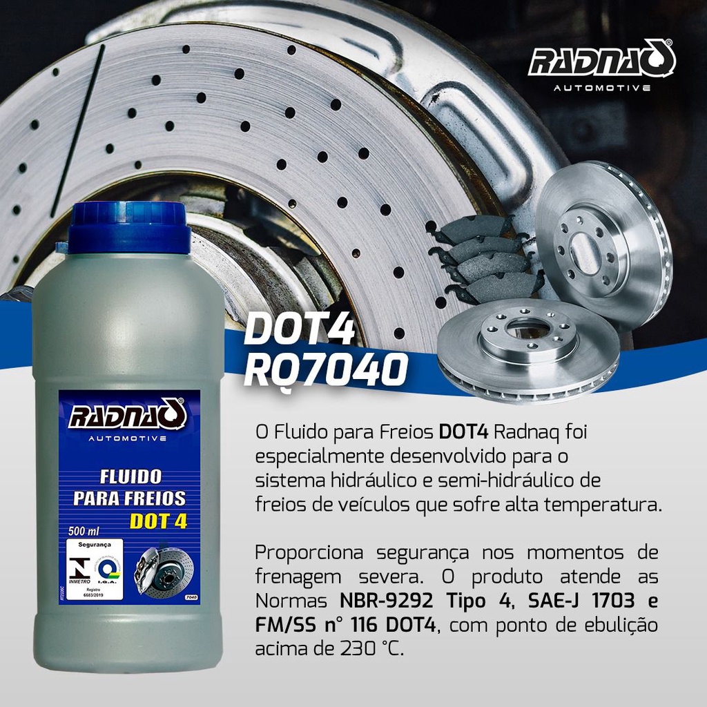 Fluído Para Freio Dot 4 (200 Ml) Radnaq