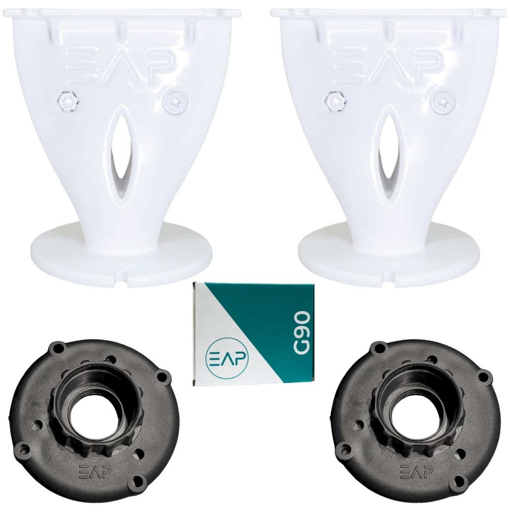 Guia de Ondas Eap G90 2 Unidades Com Adaptador Rosca Para Driver 1 Polegada Driver Eap Estranho Audio Partes p400 Titanio