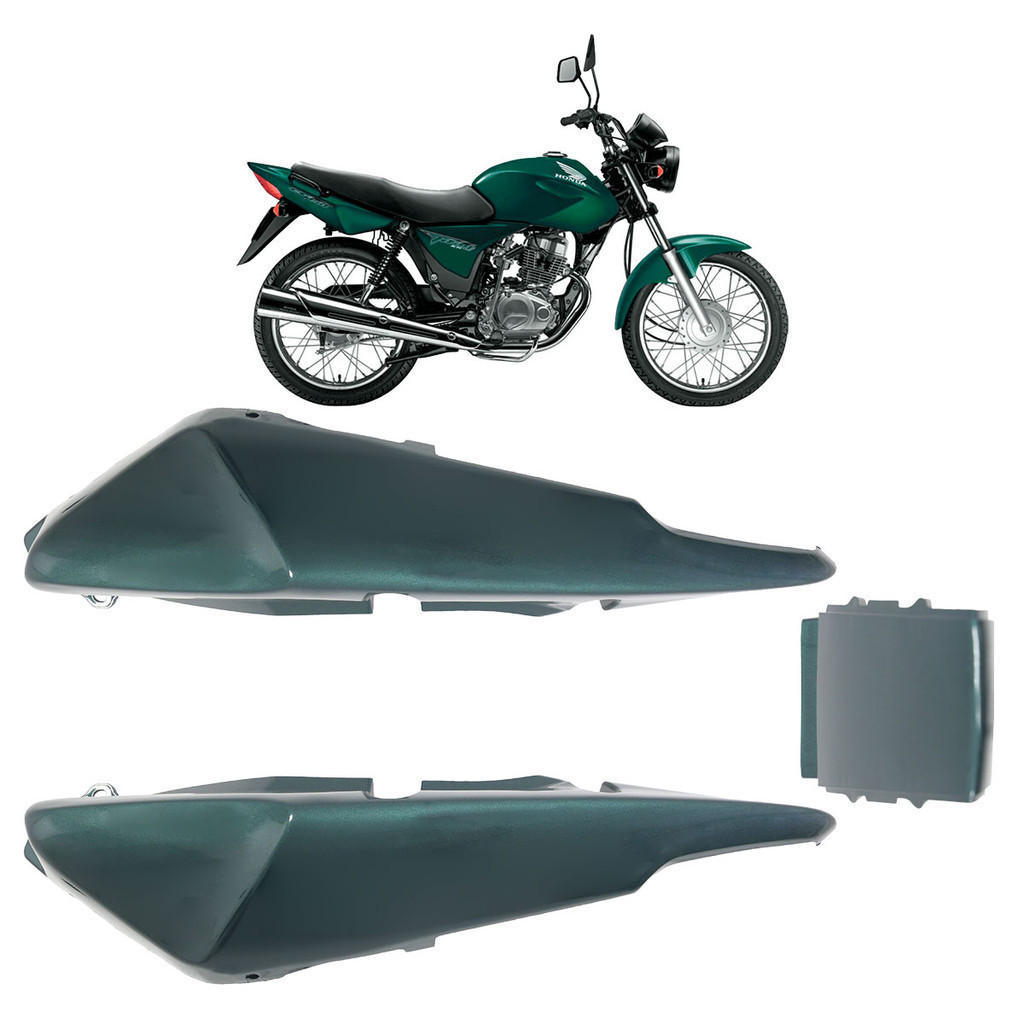 Kit Rabeta Traseira Cg 150 Titan 2004 2005 2006 2007 2008 Verde 3 Peças