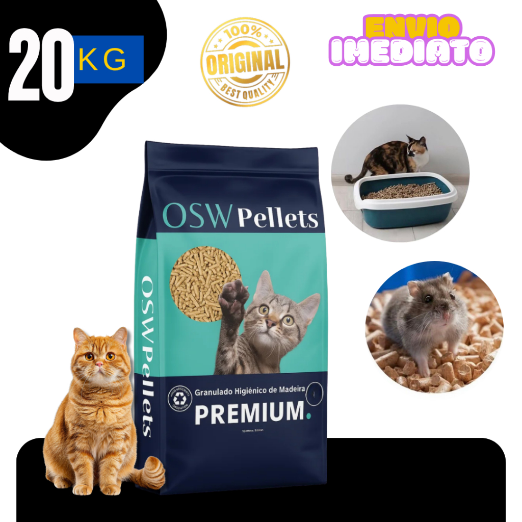Granulado de Madeira 15/20KG Absorvente e sem cheiro – Envio Imediato