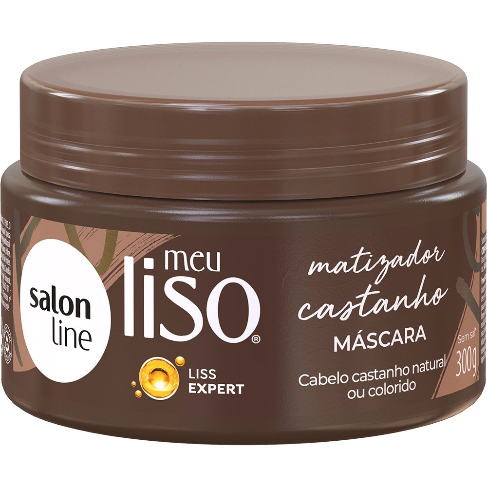 Máscara Tratamento Capilar Salon Line Meu Liso Matizadora Castanho 300gr