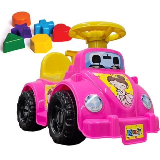 Andador Grande Vira-Volante Rosa Princesa - Certificado Inmetro! Quadriciclo Motoca