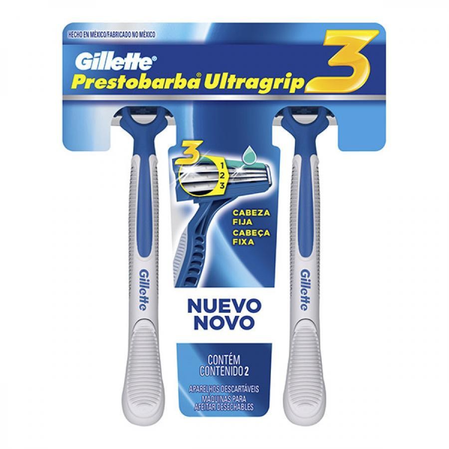 Aparelho Gillette Prestobarba UltraGrip 3 c/2un