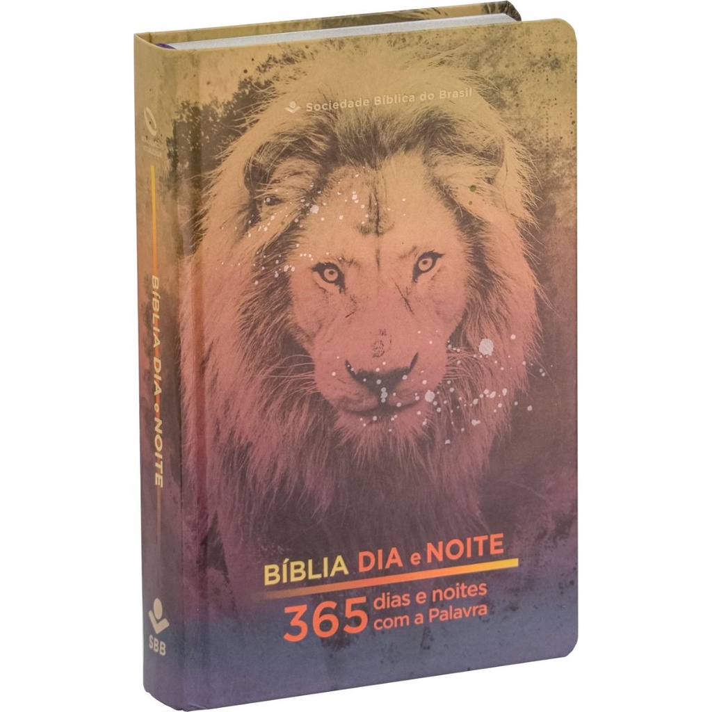 Bíblia 365 Dia e Noite | NAA | Letra Normal | Capa Dura | Leão