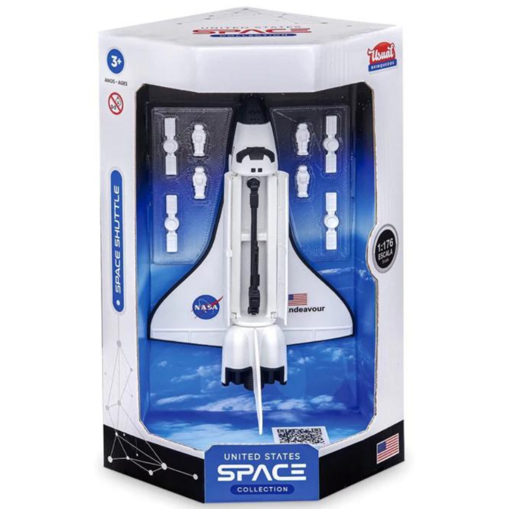 Ônibus Espacial 20cm Miniatura Original Foguete Nasa - Usual Brinquedos