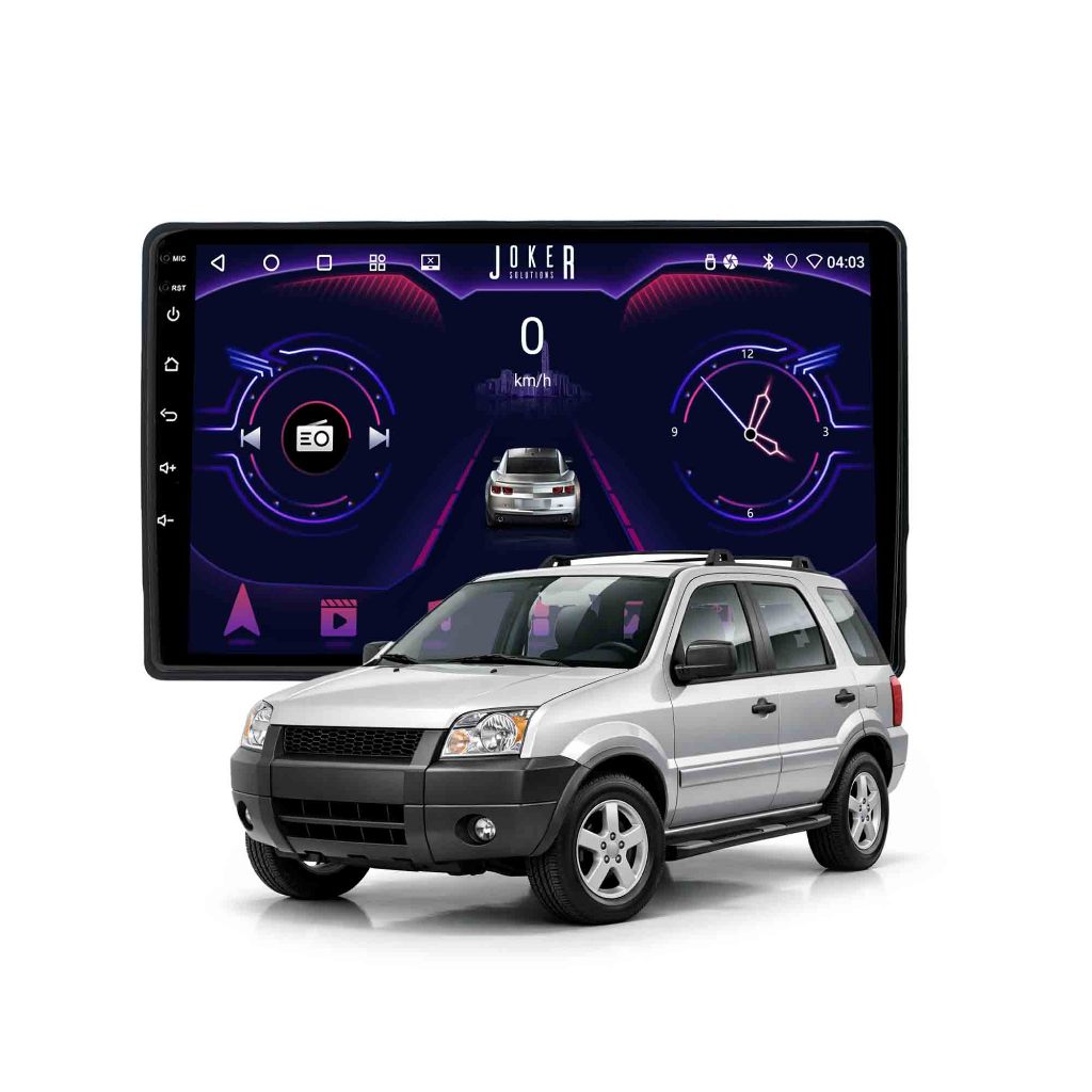 Multimídia Ecosport 2004 A 2012 2ram+64gb Quadcore Carplay Android Gps Bluetooth 9 Polegadas