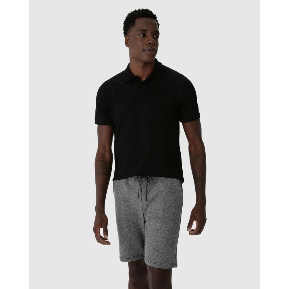 Bermuda Básica Masculina Cintura Média Em Moletom Sem Flanela