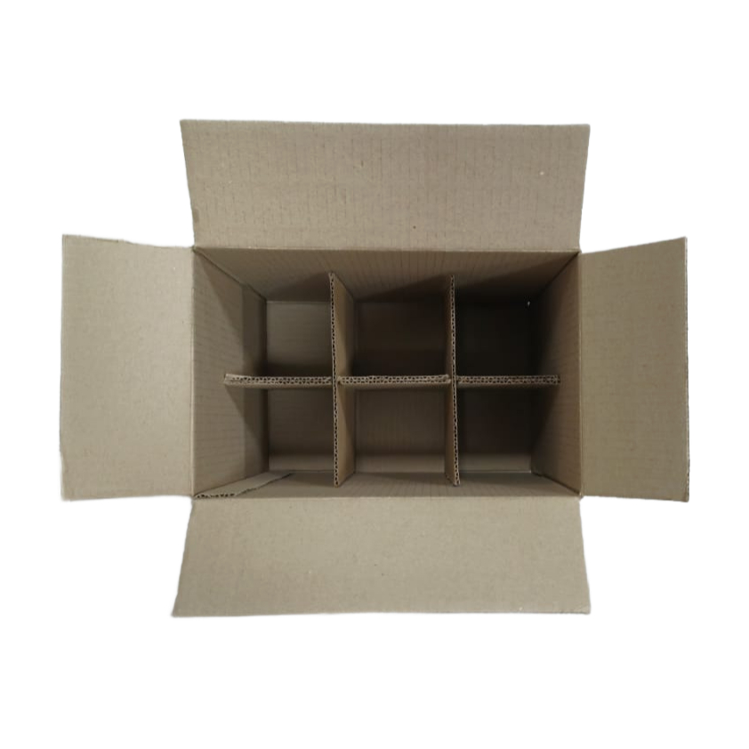 25 Caixas de Papelão Transporte de Bebida Vinho Espumante Cachaça - 6 Garrafas