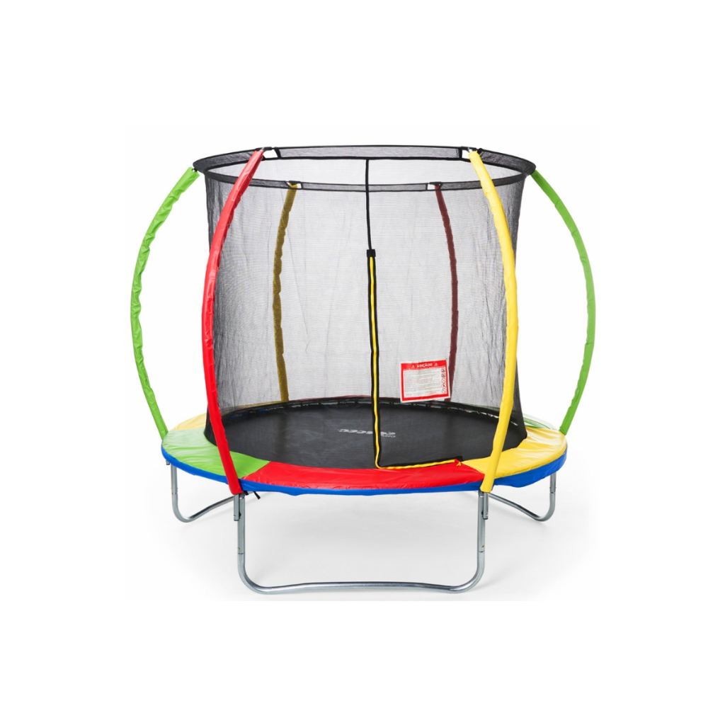 Cama Elástica Pula Pula Trampolim 1,83m com Rede Replay Kids