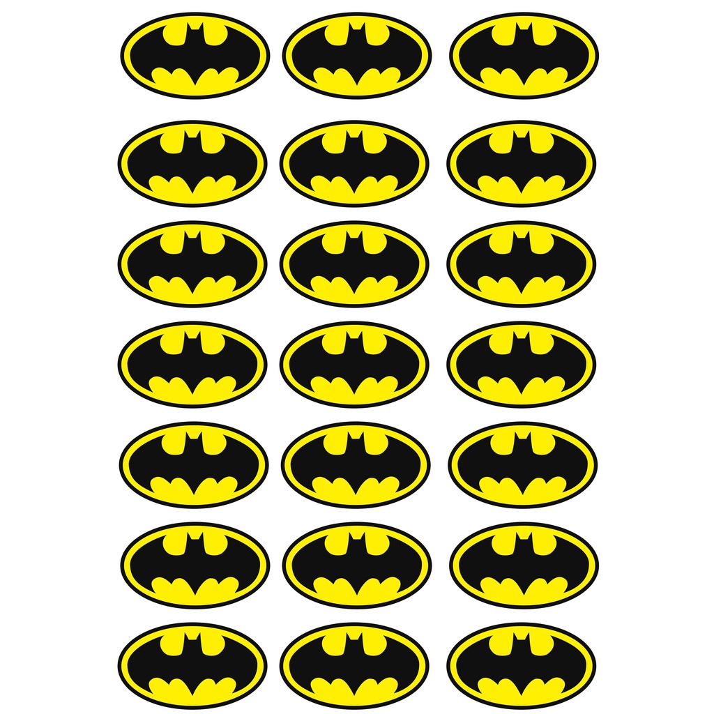 Cartela de adesivos Batman - Super Herói
