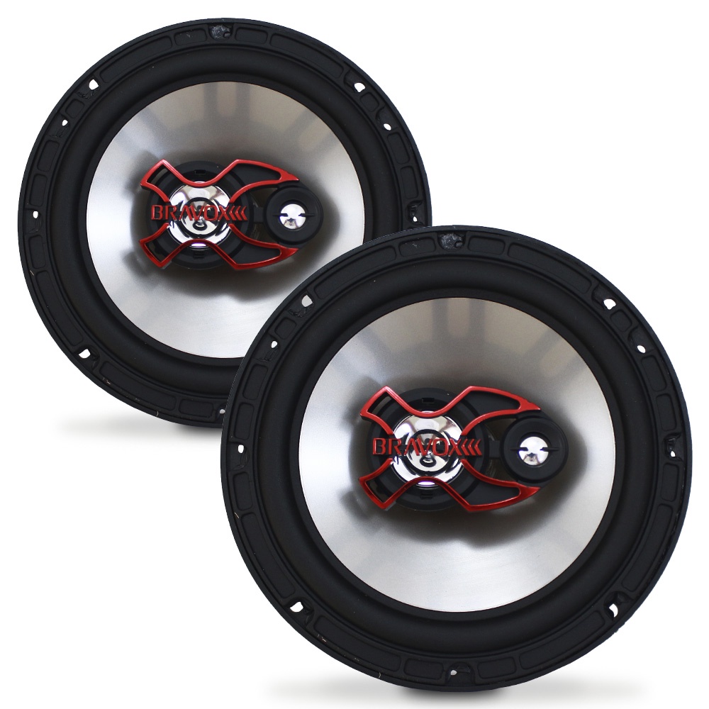 Alto Falante 6 Polegadas Bravox 100w Rms B3X60-X Triaxial 4 Ohms Bobina Simples 200w Pico Par